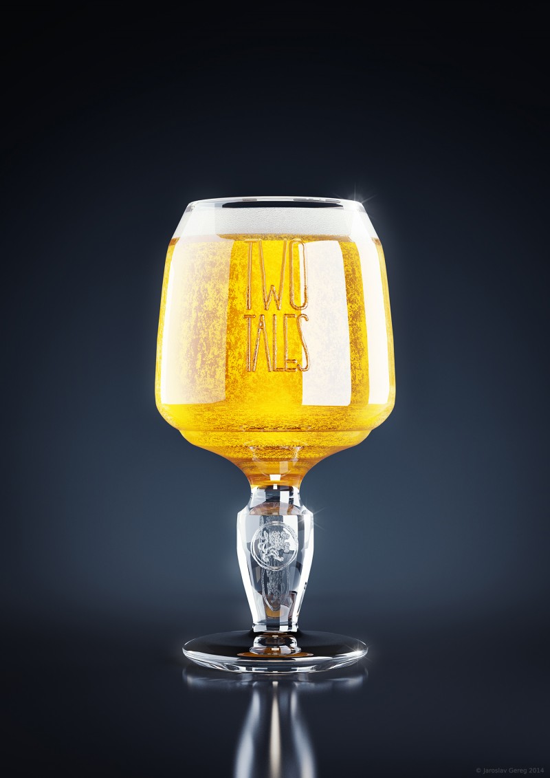 Two Tales - render of beer glass
