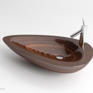 Wooden wash-basin