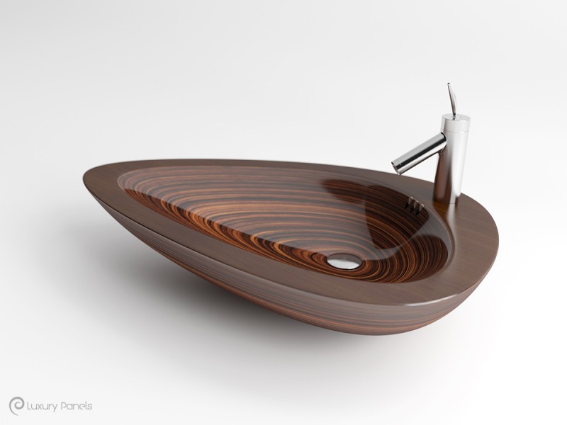 Wooden wash-basin